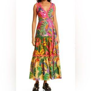 FARM Rio beautiful wrap floral dress sz L NWOT 297939